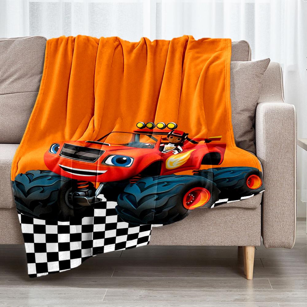 Truck Theme Printed Blanket - Perfect for Couch, Bed, Travel & Outdoor Use | Machine Washable, Cozy & Durable.