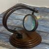 Brass Magnifier Maritime Adjustable Stand Magnifying Glass Desk Top Wonderful Home or Office Decor
