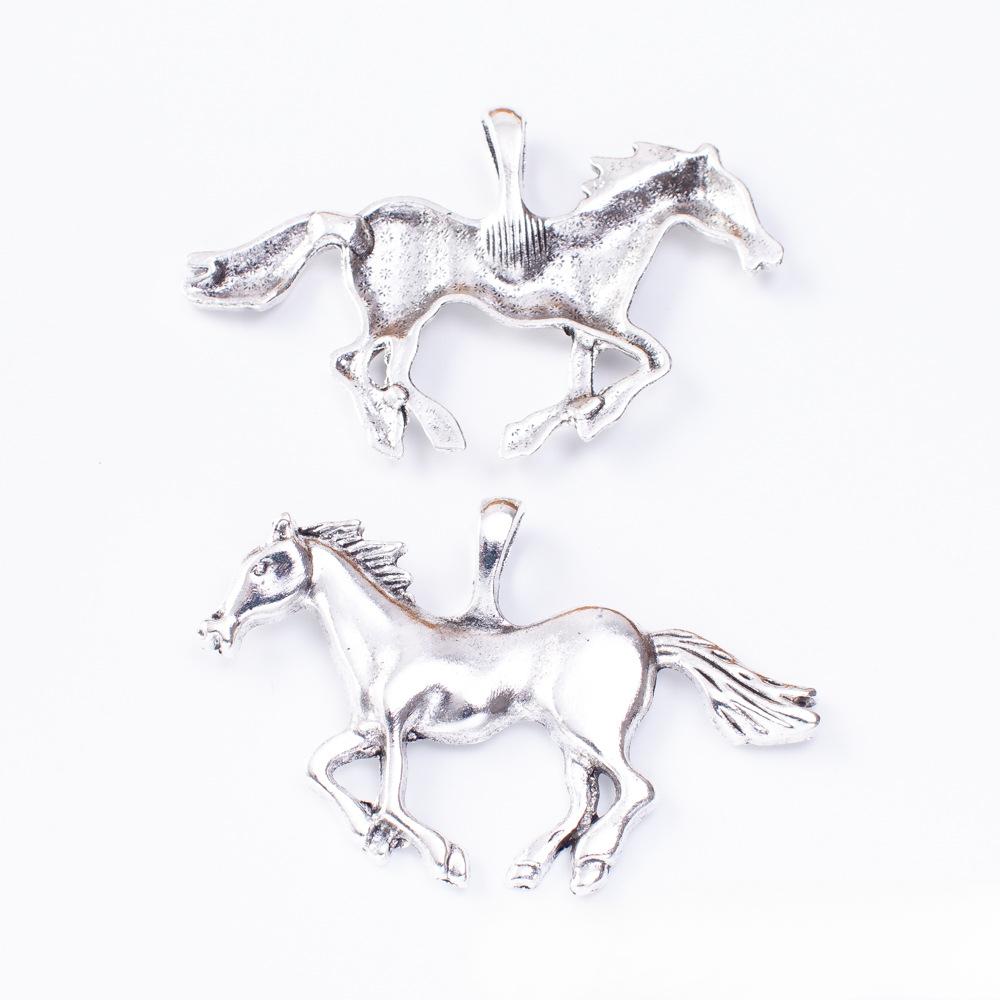 DIY Jewelry Accessories Retro Zinc Alloy Horse Pendant Foreign Trade