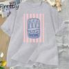 Canned Sardines Fish T-shirt Women's Summer Retro Seafood Graphic Tee Casual Short-sleeved Round Neck T-shirt Women's Clothes