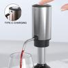 Stainless Steel Automatic Wine Decanter USB Rechargeable Electric Wine Aerator Dispenser Intelligent Wine Dispenser Party Gifts