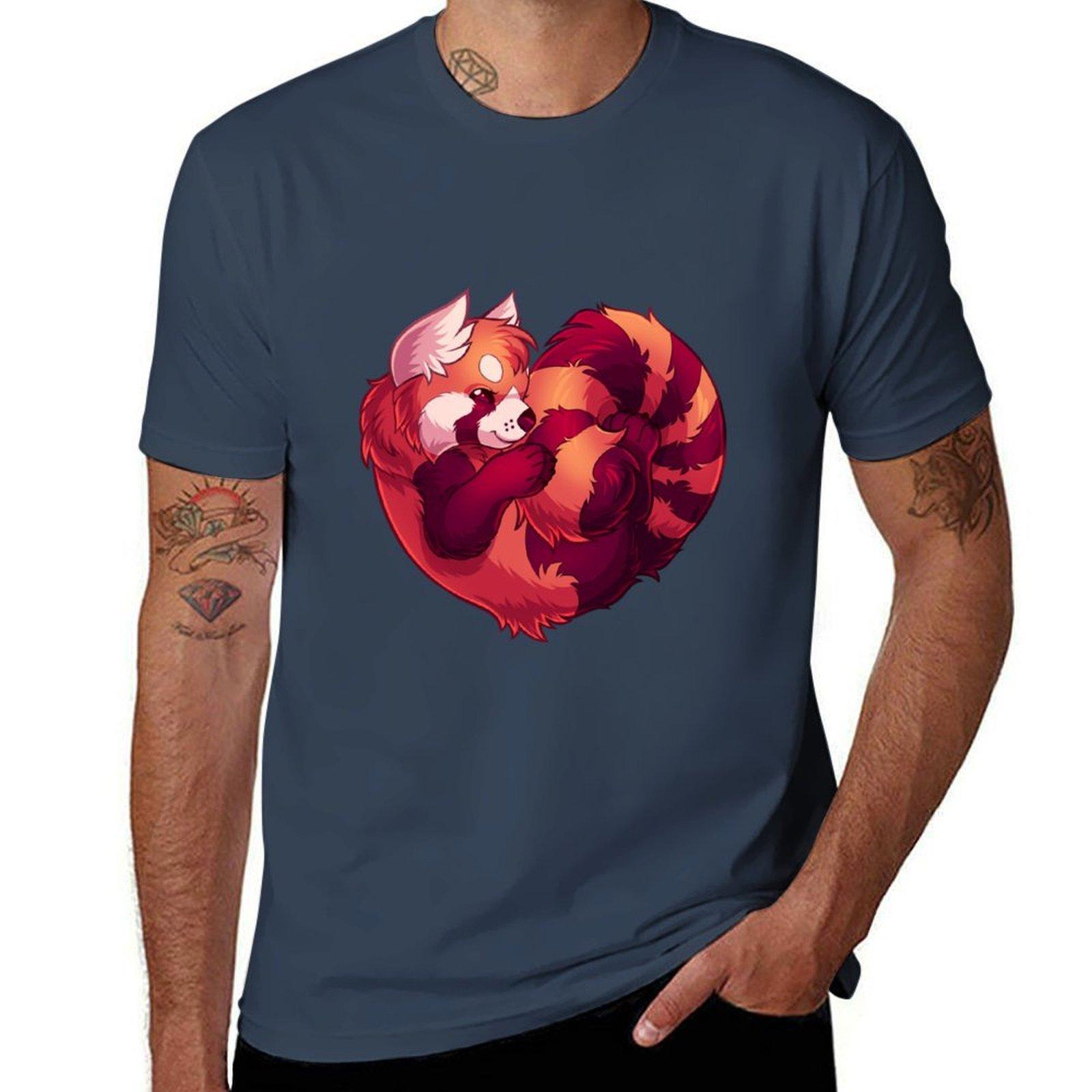Red Panda Tshirt Durable Work Wear Tshirt S