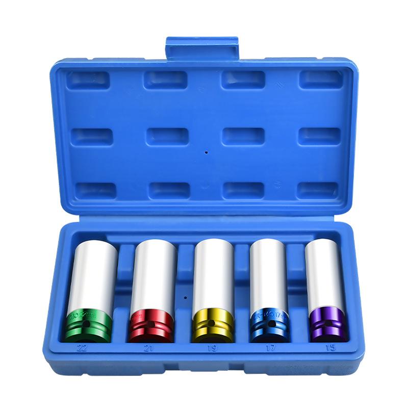 BaoLian Drive Wheel Protector Impact CRV Socket Impact Sleeve Set Durable Plastic Sleeves 15/17/19/21/22mm 3/4/5Pcs Set