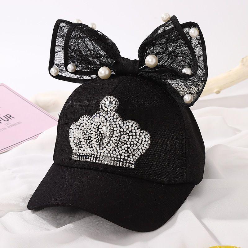 Thin Girl Hat Baby Summer Fashion Baseball Hat Net Women's Duck Tongue Hat Bow Sunshade