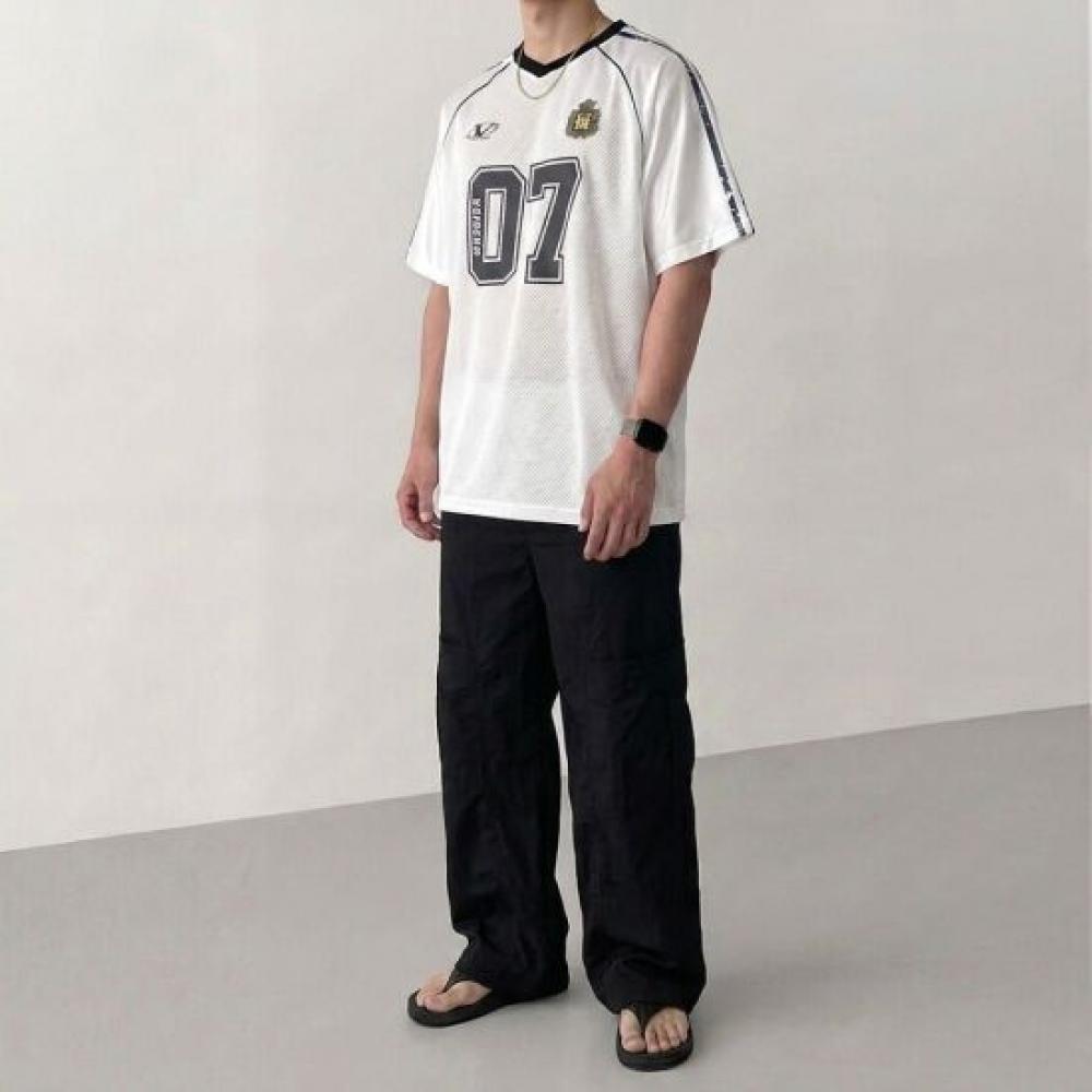 Onl Track Mesh Rugby ShorT Sleeve FuncTional T shirT Block Core Look