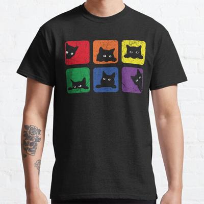 100% Cotton Summer Men T Shirts Funny Cat Pride Cats Lover Printed Casual Top Tees