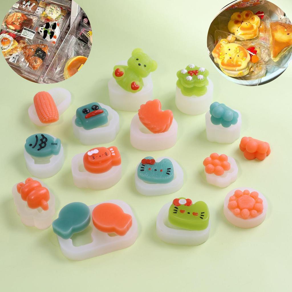 Internet Celebrity Cat Paw & Fruit Taiyaki Silicone Candle Molds