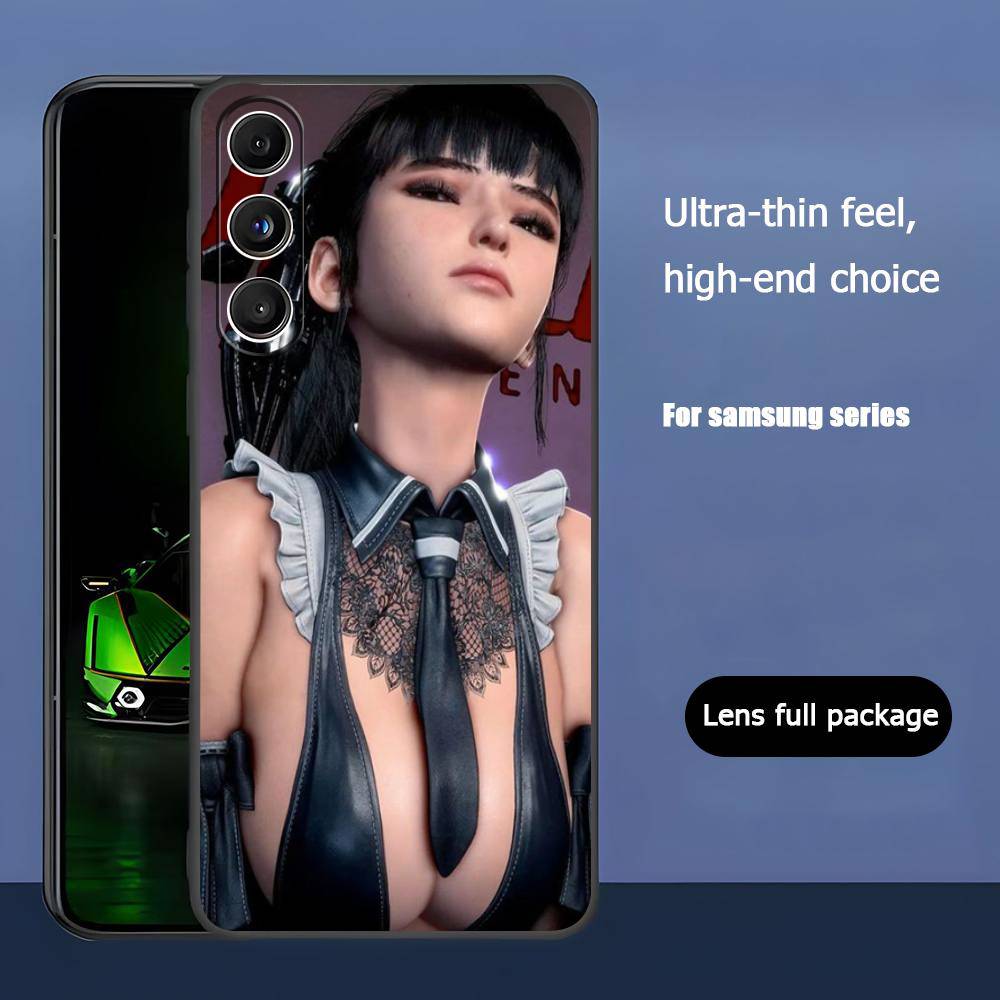 Stellar Blade ANIME For Samsung Galaxy S25 S24 S23 Ultra S22 S21 Plus S20 Black Soft Silicone Protective Case