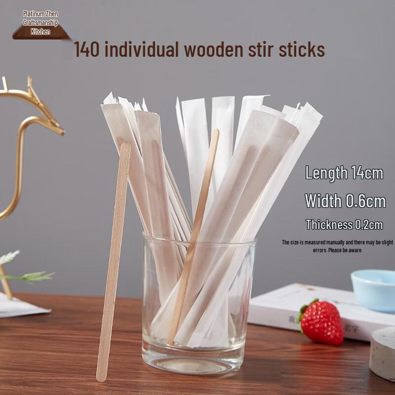 Individually Wrapped Wooden Coffee & Tea Stirrers
