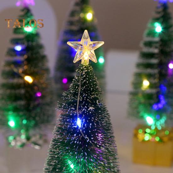 4 sztuki małych ozdób choinkowych z diodami LED zasilane bateriami realistyczne miniaturowe akcesoria na choinkę stołową