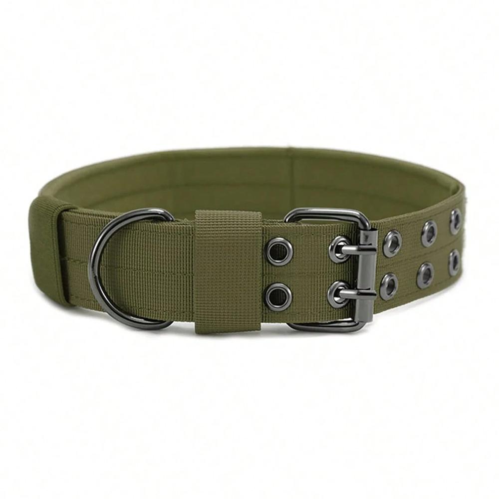 

Tactical Dog Collar 1pc Durable Nylon Military Collars Outdoor For Medium Large Dogs Training Walking Working Pet Products M армія зелений колір