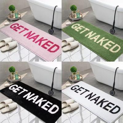 Letter Bathroom Floor Mat, Household Bathroom Toilet Door Non Slip Mat, Foot Pad