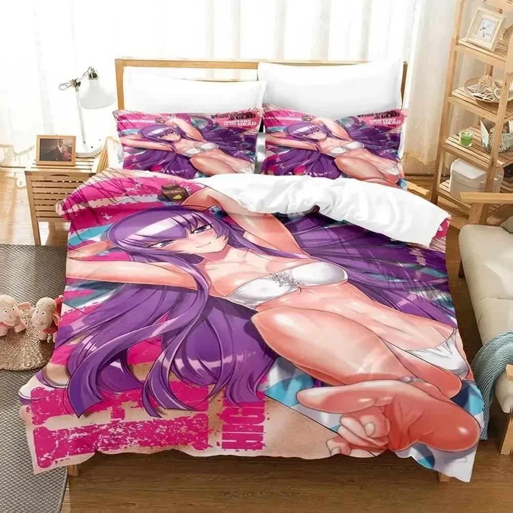 Highschool of the Dead Bedding Set Single Twin Full Queen King Size Bed Adult Kid Bedroom Duvetcover Anime Bed Sheet 70x133cm 2pcs