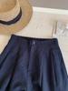 Ultra-Comfy Dark Blue Cotton-Linen Elastic Waist Pants for Women - Perfect for Summer!