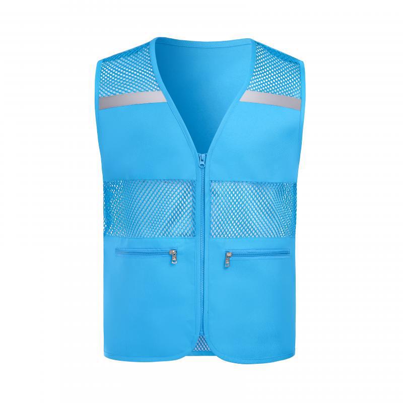 Custom Reflective Safety Vest with Logo for Nighttime Construction and Sanitation Workers