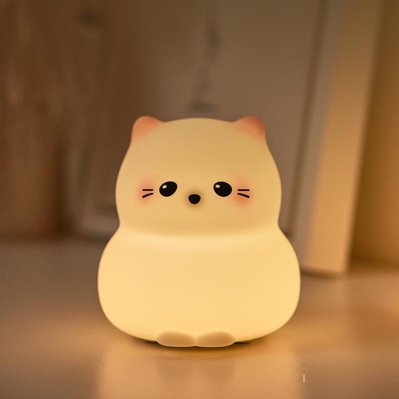 

НОВЫЙ Kawaii Ночной Светильник Мультфильм Собака Кошка Силиконовый USB Перезаряжаемый Ночной Светильник Утка Декор Спальни Для Детей День Рождения Рождественский Подарок