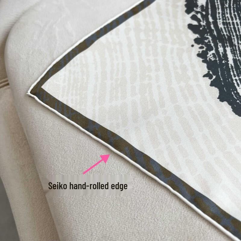 NINA SOLOR Summer Sea Breeze Silk Twill Square Scarf