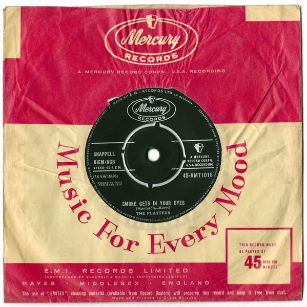 7palcové gramofonové DESKY - Smoke Gets In Your Eyes / No Matter 45AMT1016 Mercury 1958 UK Pop Použité