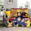 Fireman Sam Throws Blankets Kids Super Soft Warm Cartoon Flannel Blanket for Travel Bedding Couch Sofa Bed Blanket For Gifts