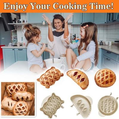 Holiday Mini Pie Molds for Baking Cookie Mold Dough Press Pocket Molds for Halloween Christmas Party