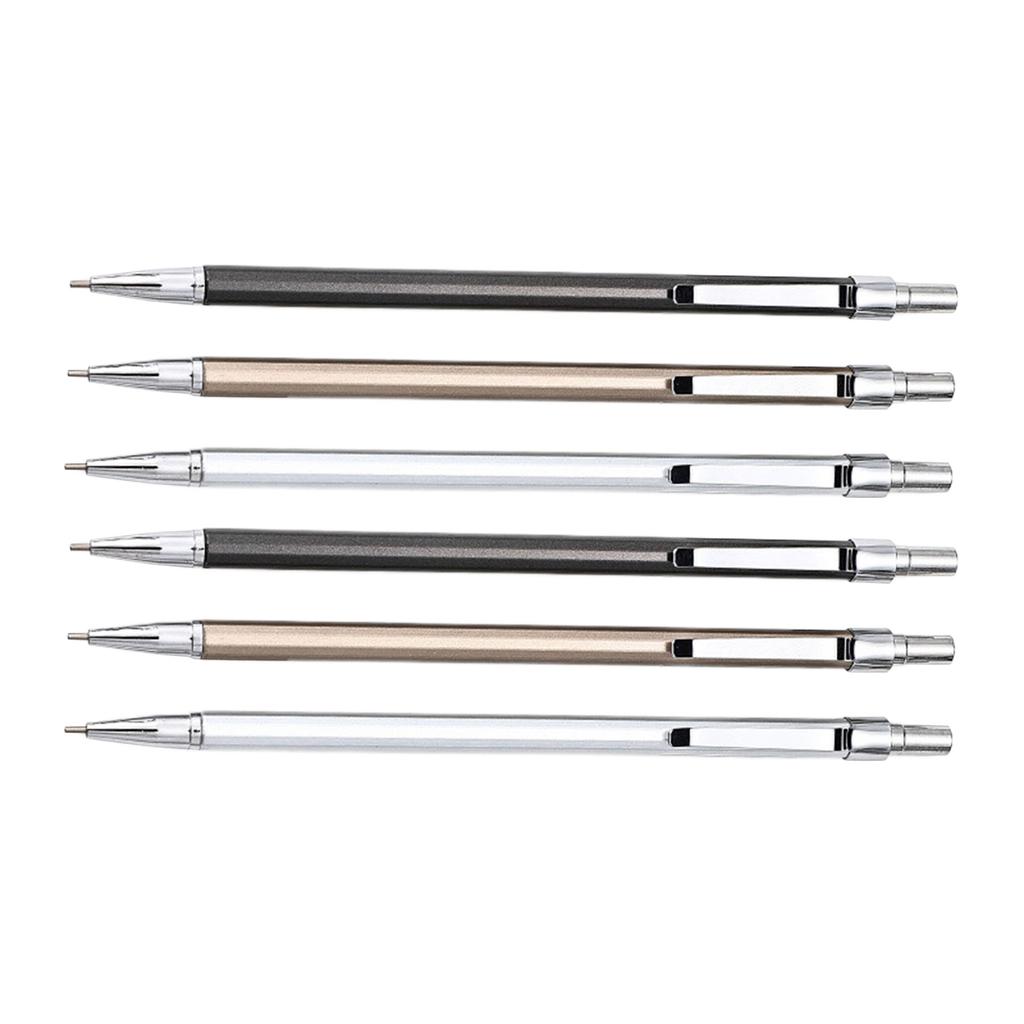 6Pcs Mechanical Automatic Pencil Metal Mechanical Pencil 0.5 Automatic Drafting Pencil for Carpenter Marking Drafting