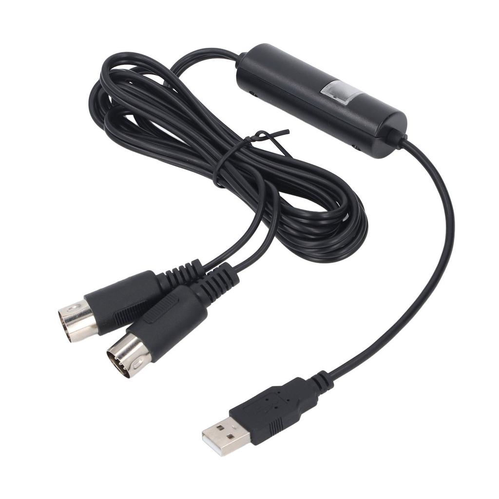USB zu MIDI Kabel 5ft USB MIDI Schnittstellenadapter MIDI zu USB Kabel Konverter für Musikkeyboard Klavier zu PC Laptop