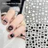 AHa Style Cute Cartoon Cat Nail Stickers - Self-Adhesive Douyin Kitten Design for Women
