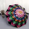 1 Stück Lotusblumen-Mandala Automatischer Regenschirm - Automatisches Öffnen und Schließen, Stabiler Eisenrahmen, Formelle Anlässe yy251018247