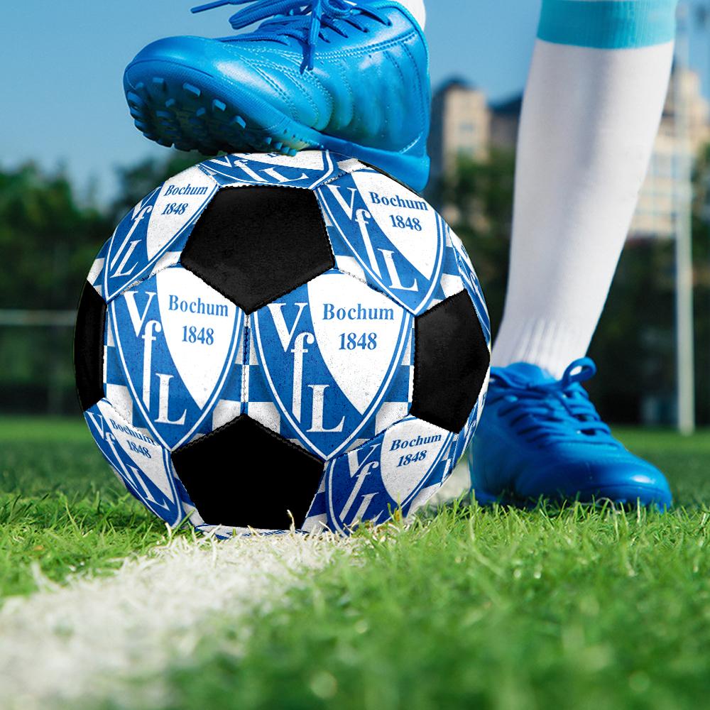 VfL Bochum 1848 Indoor Soccer Ball Colorful Machine Stitched PVC Size 5 Team Training Competition Ready Durable High-Bounce Cool Sports Gift