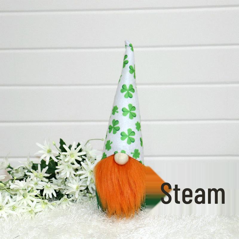 St. Patrick s Day Green Shamrock Faceless Doll Ornaments