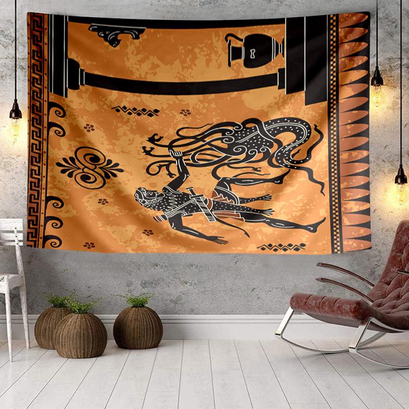 Greek Mythological Scene Tapestry, Unique Design Tapestry, Wall Decor for Bedroom,Livingroom, Playroom,Heartwarming Fan Holiday Gifts