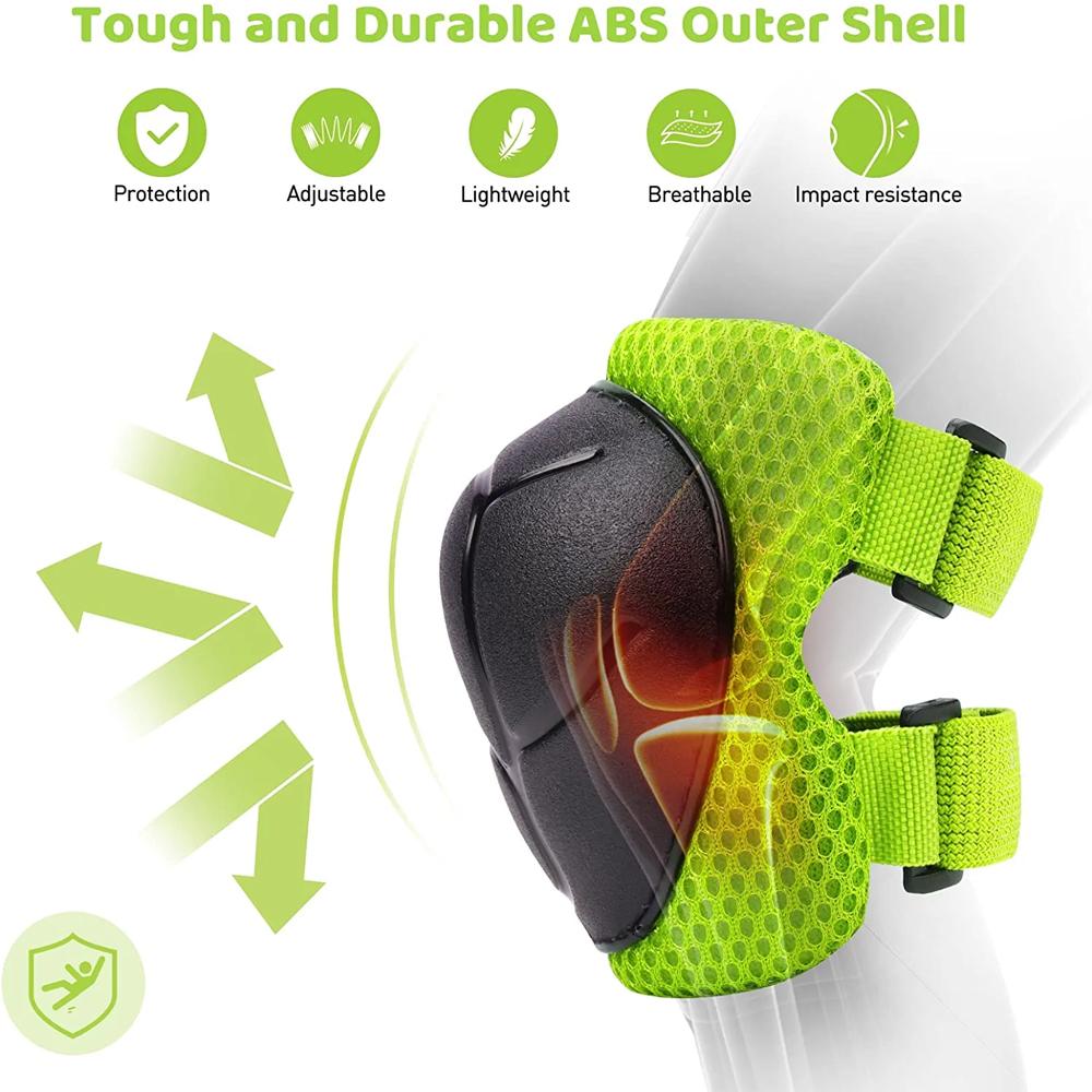 Durable And Safe 6Pcs Protective Gears Set For Kids Children Knee Pad Elbow Pads Wrist Guards Child Safety Protector Kit For Cycling Bike Skating