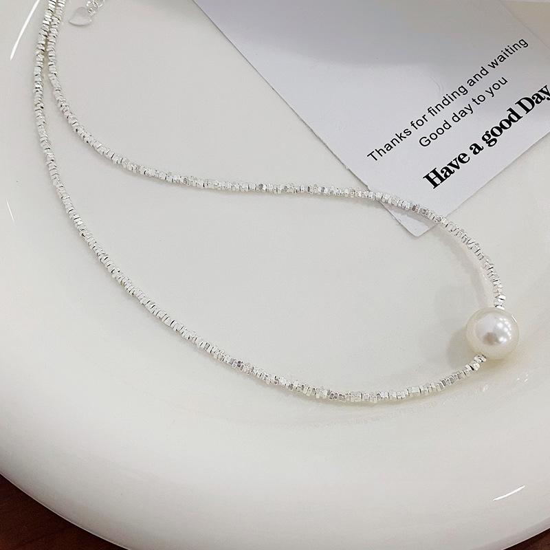 

Ожерелье из сломанного жемчуга для женщин, легкая роскошная модная цепочка для воротника INS высокого качества