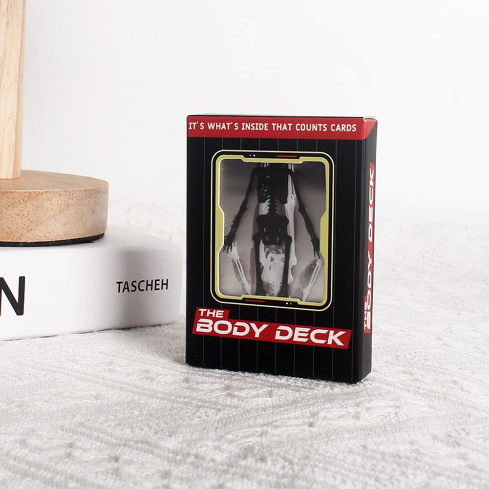 Karty Talii Ciała Odporne na Ścieranie Obraz 3D Karty Edukacyjne Wielofunkcyjne Ciało Przezroczyste Karty do Gry dla Entuzjastów Anatomii