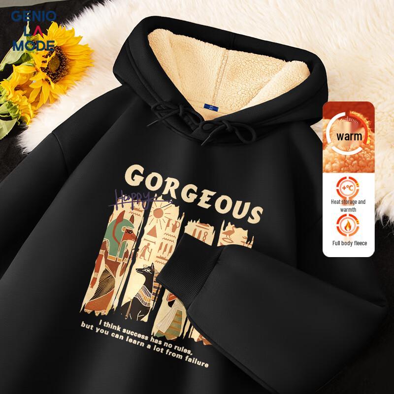 GENIOLAMODE Men's Heavyweight Sherpa Fleece Hoodie