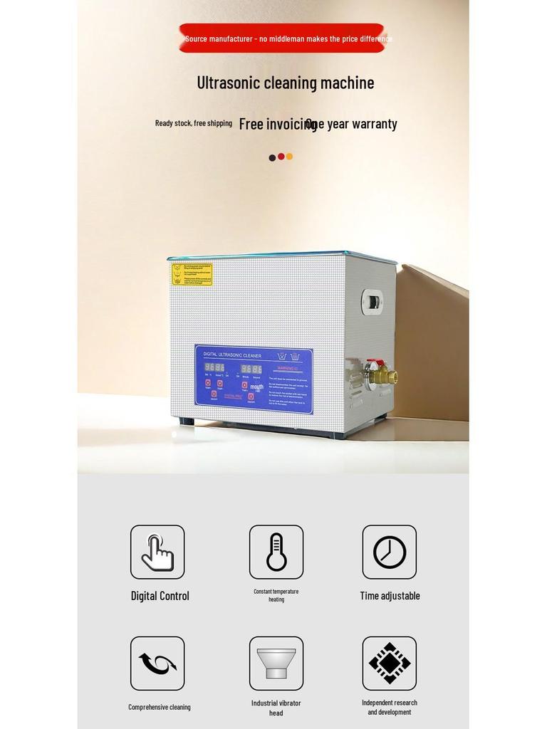 Ultrasonic Cleaner for Hardware, Circuit Boards, Reels, and Bicycle Chains