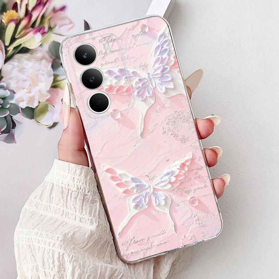 Handyhülle für Realmel C71 2025 Hülle TPU Weiche Silikonhülle Stoßfester Bumper Oppo realme C71 C 71 4G Cartoons Schmetterling