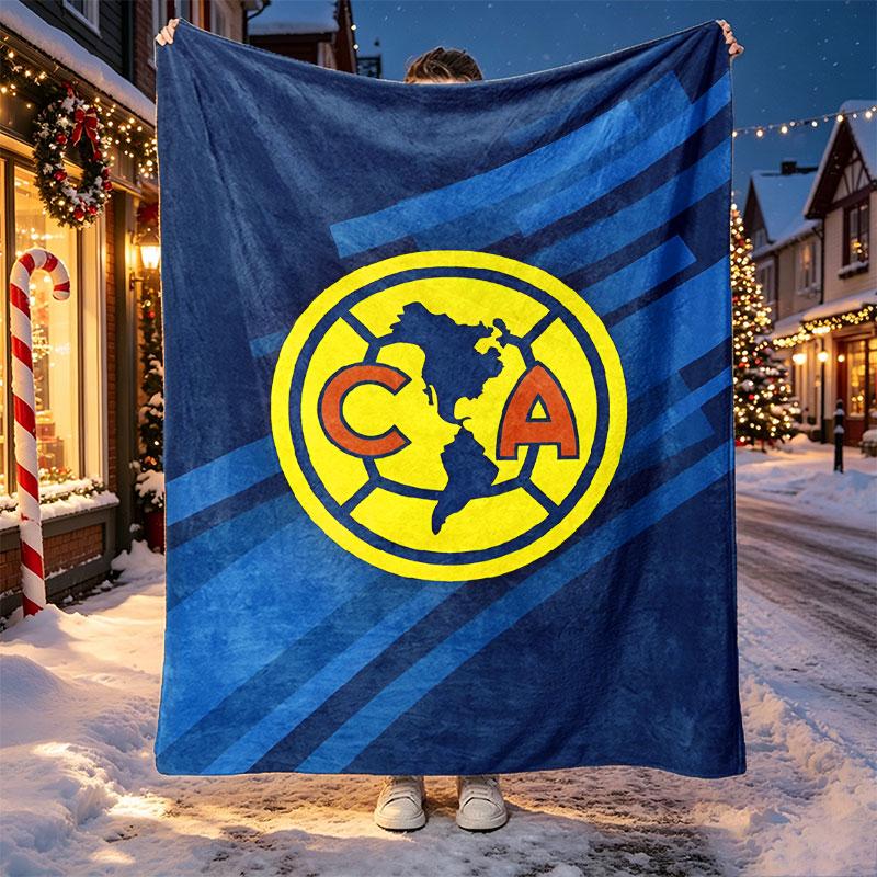 Club America Pattern Blanket for Home Decoration, Bed, Sofa, Car Travel, Camping, Suitable for All Seasons, Birthday Christmas Gift