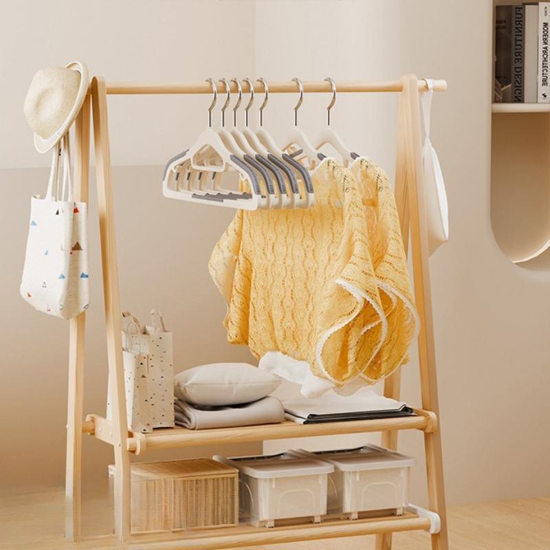 Coat Racks Non-slip Thicker Models of Non-marking Household Hanging Rotatable Multifunctional Wide Shoulders Plastic Wet and Dry Clothes Support