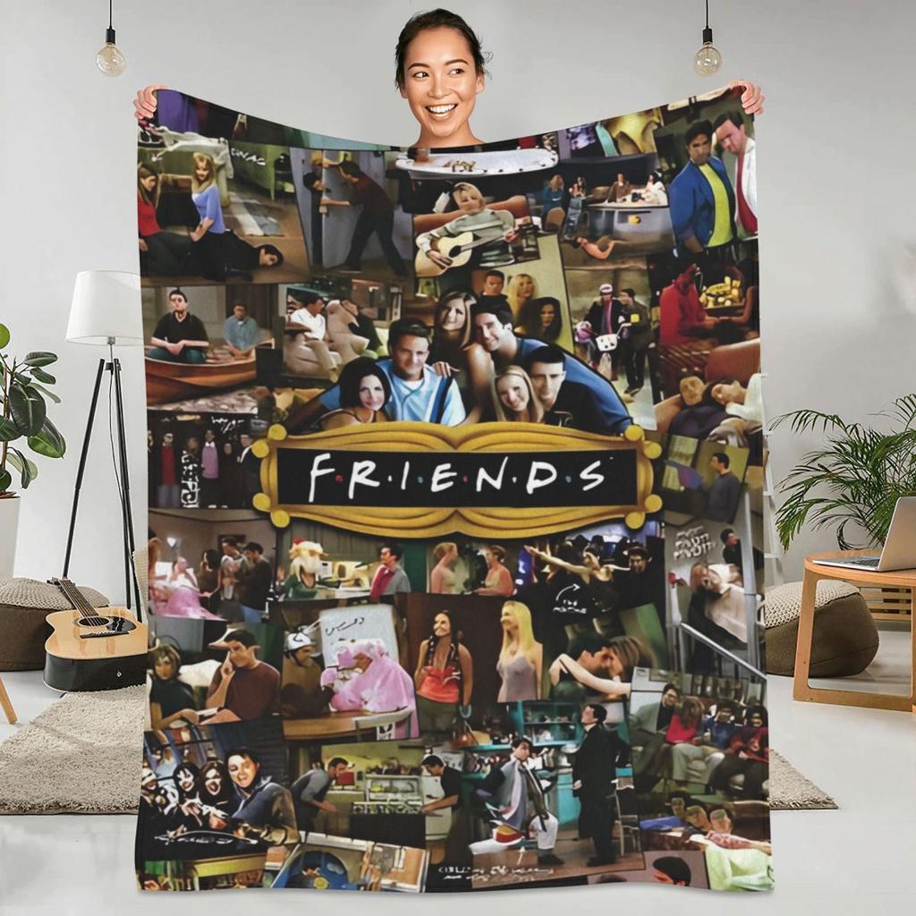 Přátelé TV Seriál Tepládeka Cartoon Central Perk Cestovní Plyšovádeka Zábavná Domácí Dekorace Flanelové Povlečení Pokrývka Postele