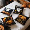 Retro Halloween Design Pillowcase Printed Polyester 45X45Cm Throw Pillowcover Decorative Sofa Cushion Pillowslip Home Decor