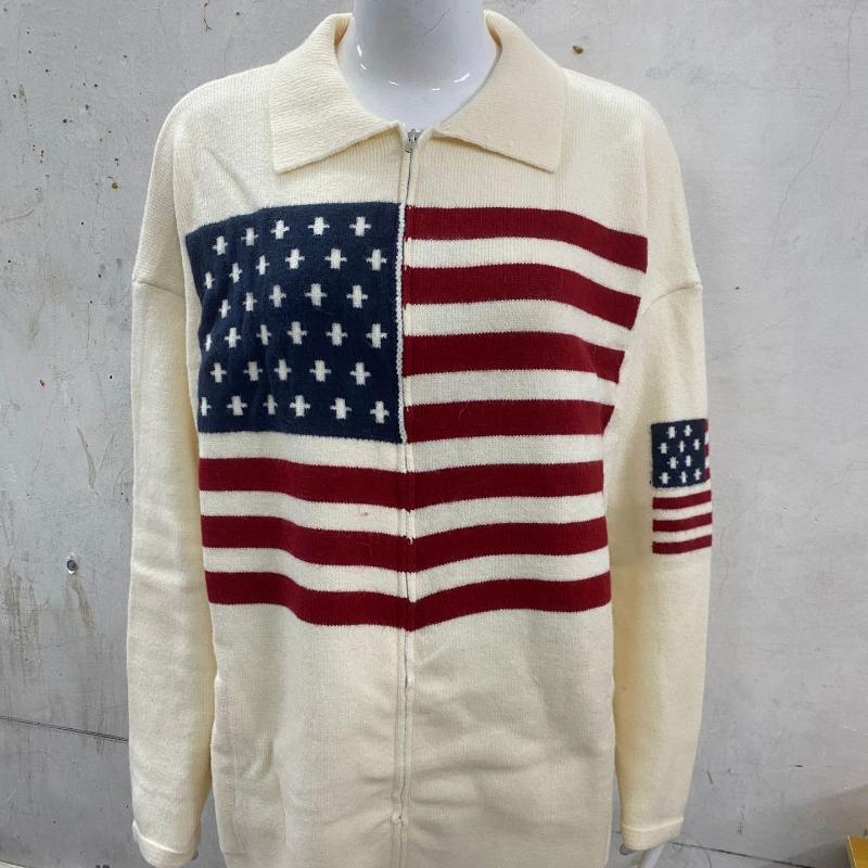 Autumn and winter street jacquard design sense cardigan zipper loose casual sweater