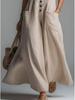 2026 Euro-American Deep V-Neck Sleeveless Pocket Long Dress