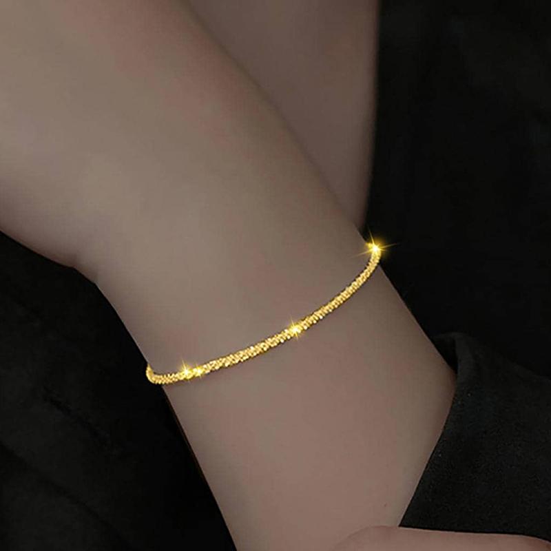 GRA Sparkling 925 Sterling Silver Plated 18k Gold Bracelet for Women Engagement Wedding Basic Party Fashion Fine Jewelry Gift