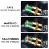 4PCS Car Tire Pressure Warning Cap Pressure Gauge Sensors Mini Tire Pressure Tester Valve Car Rims Nozzle Stem Monitor Hub