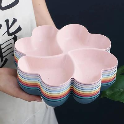 1 plateau de rangement pour aliments de cuisine, plateau à noix, bonbons, collations, plat de service, assiette divisée pour fruits secs, collations, plateau de service pour apéritifs