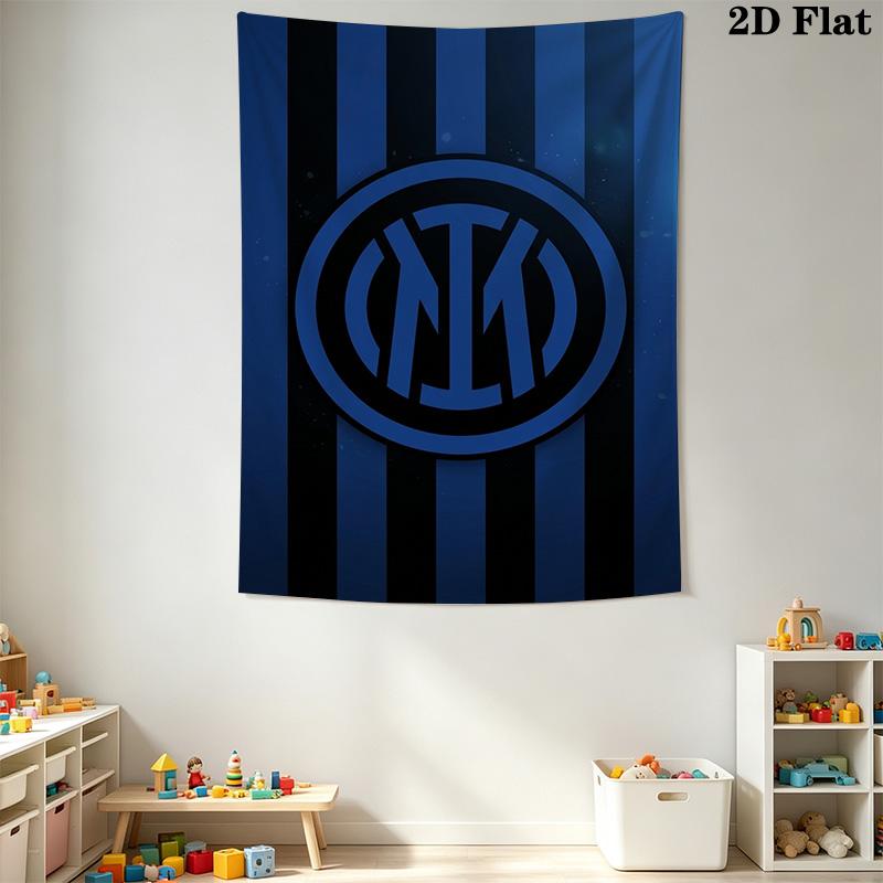 Inter Milan Emblem Wallpaper Threepiece Set 1 Duvet Cover 2 Pillowcase Without Core Duvet Cover And Pillowcase Christmas Birthday Gift