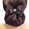 Sweet Bow Snood Korean Style Women Spring Clip Vintage Ruffled Edges Hair Net  For Girls