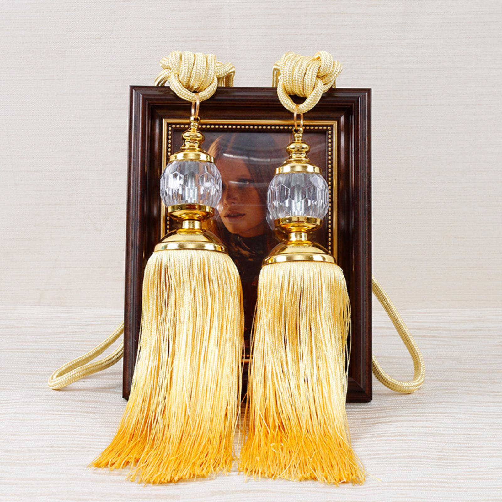 

European- Curtain Tassels, Fringe Trims, Crystal Balls, Tiebacks, And Drawstrings Living Room Curtain Accessories And Hanging Balls One Size жёлтый