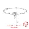 Effie Queen 925 Sterling Silver Flower Charm Anklet Chain Simple Ocean Freshwater Pearls Foot Link Summer Beach Jewelry SA100